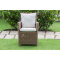 Luxurious Design Synthetic Poly Rattan Dining Set For Outdoor Garden Wicker Furniture